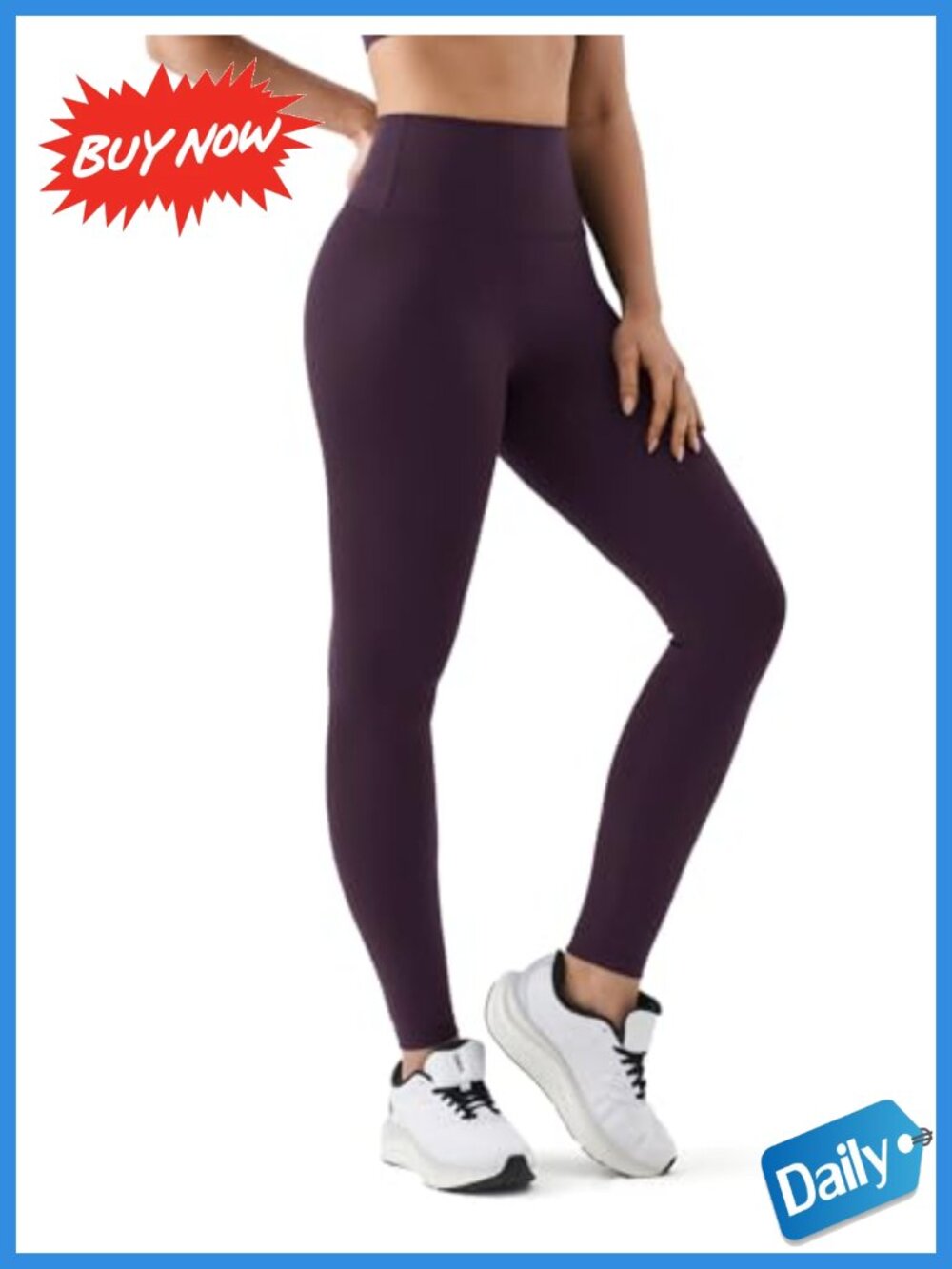 K-Swiss Dailyout Women's High Waist Yoga Leggings No Front Seam Stretchy